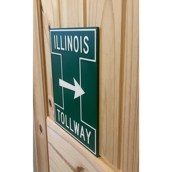 Illinois Tollway Road Sign Arrow Chicago toll road highway interstate - Picture 2 of 2